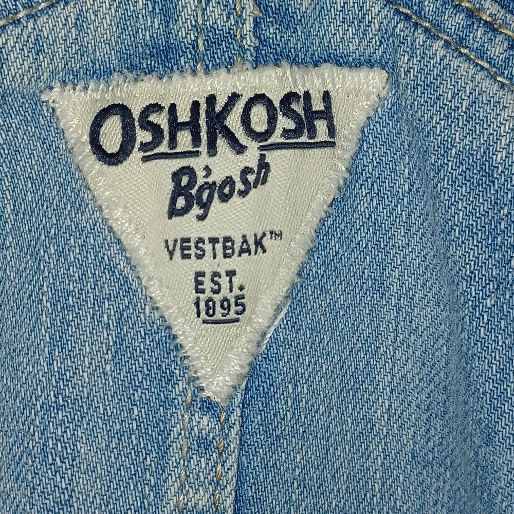 Oshkosh B'Gosh Girls Vestbak Button Front Denim Overalls Sz 12